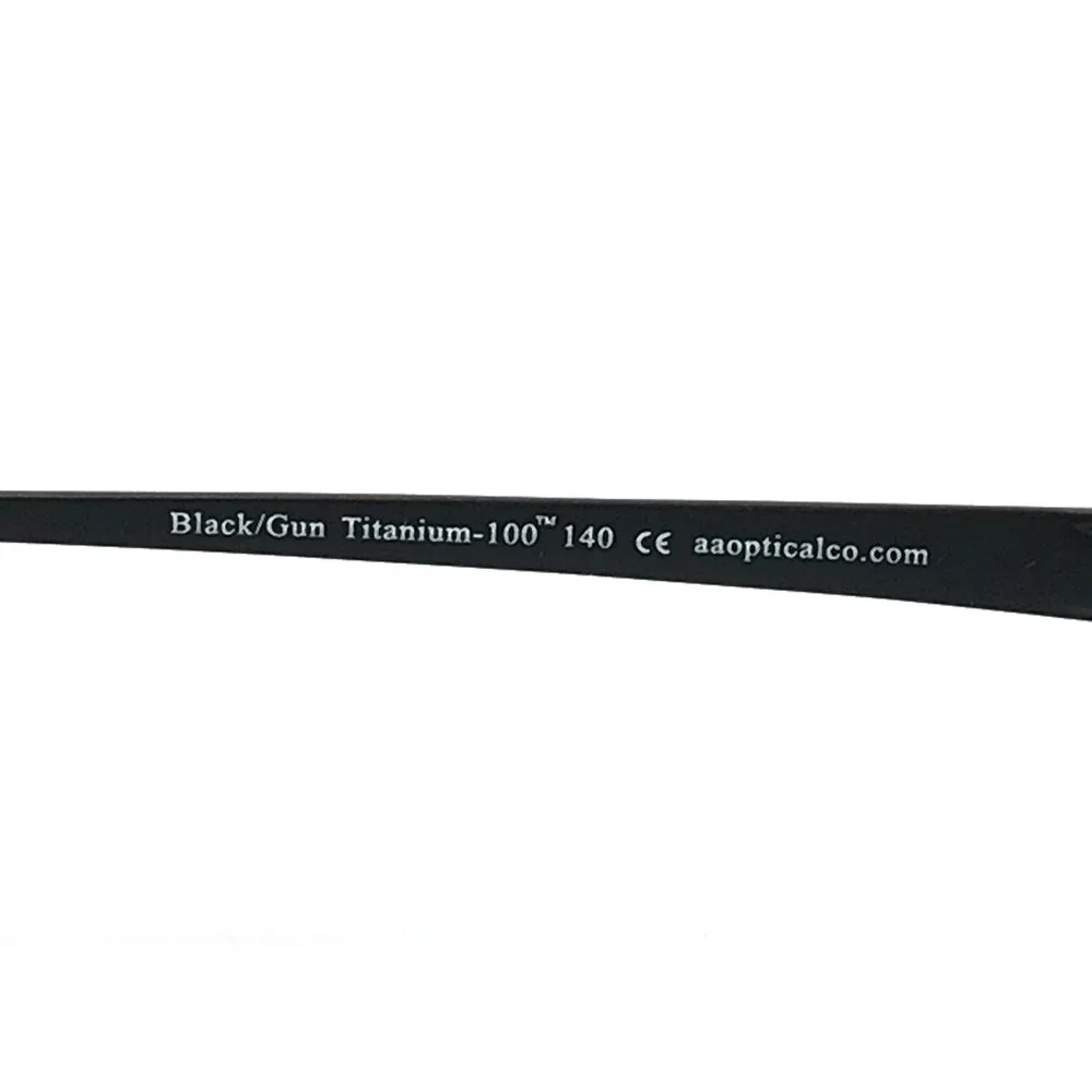 Cruz Eyeglasses Frame I-172 Black Gun Gunmetal Rectangle Titanium 54-18-140